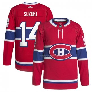 Maillot Hockey Montreal Canadiens Nick Suzuki Domicile Primegreen Authentique Pro Rouge