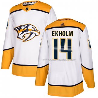 Maillot Hockey Nashville Predators Mattias Ekholm Road Authentique Blanc