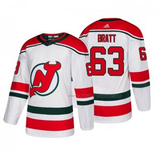 Maillot Hockey New Jersey Devils Jesper Bratt Alterner Authentique Blanc