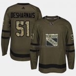 Maillot Hockey New York Rangers David Desharnais 2018 Salute To Service Vert Militar