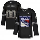 Maillot Hockey New York Rangers Personnalise Black Shadow Noir