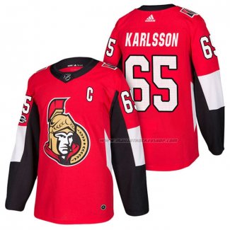 Maillot Hockey Ottawa Senators Erik Karlsson Authentique Domicile 2018 Rouge