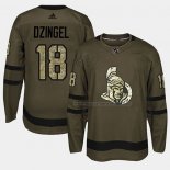 Maillot Hockey Ottawa Senators Ryan Dzingel 2018 Salute To Service Vert Militar