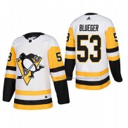 Maillot Hockey Pittsburgh Penguins Teddy Blueger Exterieur Authentique Joueur Blanc