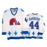 Maillot Hockey Quebec Nordiques Mark Barberio Heritage Vintage Replica 1991-95 Blanc
