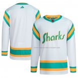 Maillot Hockey San Jose Sharks Reverse Retro Authentique Blank Blanc