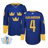 Maillot Hockey Suecia Niklas Hjalmarsson Premier 2016 World Cup Bleu