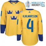 Maillot Hockey Suecia Niklas Hjalmarsson Premier 2016 World Cup Jaune