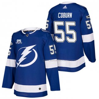 Maillot Hockey Tampa Bay Lightning Braydon Coburn Authentique Domicile 2018 Bleu