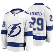 Maillot Hockey Tampa Bay Lightning Slater Koekkoek 2019 Exterieur Breakaway Blanc