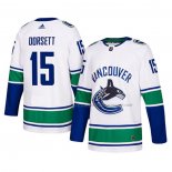 Maillot Hockey Vancouver Canucks Derek Dorsett Authentique Exterieur Blanc