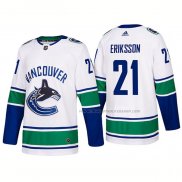 Maillot Hockey Vancouver Canucks Loui Eriksson Exterieur Premier 2017-2018 Blanc