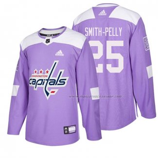 Maillot Hockey Washington Capitals Devante Smith Pelly 2018 Fights Cancer Volet