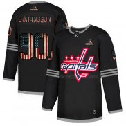 Maillot Hockey Washington Capitals Johansson 2020 USA Flag Noir Rouge