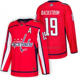 Maillot Hockey Washington Capitals Nicklas Backstrom Authentique Domicile 2018 Rouge