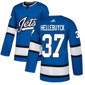 Maillot Hockey Winnipeg Jets Connor Hellebuyck Alterner Authentique Bleu