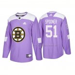 Maillot Hockey Boston Bruins Ryan Spooner Authentique 2018 Fights Cancer Volet