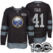 Maillot Hockey Buffalo Sabres Justin Falk 1917-2017 100th Anniversaire Noir