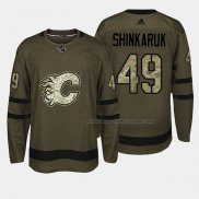 Maillot Hockey Calgary Flames Hunter Shinkaruk 2018 Salute To Service Vert Militar
