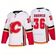 Maillot Hockey Calgary Flames Troy Brouwer Exterieur Premier 2017-2018 Blanc