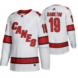 Maillot Hockey Carolina Hurricanes Dougie Hamilton Exterieur Authentique Joueur Blanc