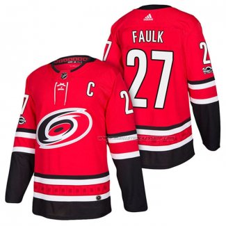 Maillot Hockey Carolina Hurricanes Justin Faulk Domicile Authentique 2018 Rouge