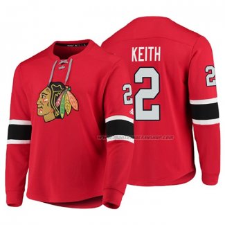 Maillot Hockey Chicago Blackhawks Duncan Keith Platinum Rouge