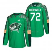 Maillot Hockey Columbus Blue Jackets Sergei Bobrovsky 2018 Dia de San Patricio Vert