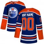 Maillot Hockey Edmonton Oilers Personnalise Alterner Authentique Bleu