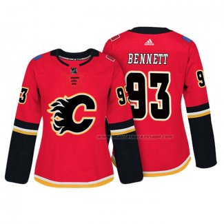 Maillot Hockey Femme Calgary Flames Sam Bennett Authentique Joueur Rouge