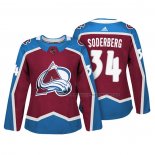 Maillot Hockey Femme Colorado Avalanche Carl Soderberg Authentique Joueur Maroon