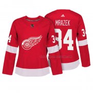 Maillot Hockey Femme Detroit Red Wings Petr Mrazek Authentique Joueur Rouge