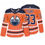 Maillot Hockey Femme Edmonton Oilers Cam Talbot Authentique Joueur Orange