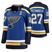 Maillot Hockey Femme St. Louis Blues Home Alex Pietrangelo Stanley Cup Final Bleu