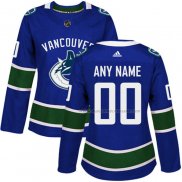 Maillot Hockey Femme Vancouver Canucks Personnalise Domicile Bleu