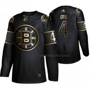 Maillot Hockey Golden Edition Boston Bruins Bobby Orr Retired Joueur Authentique Noir