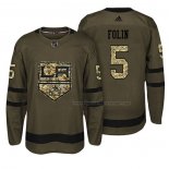 Maillot Hockey Los Angeles Kings Christian Folin Salute To Service Vert Militar