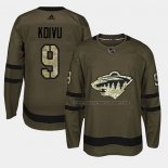 Maillot Hockey Minnesota Wild Mikko Koivu 2018 Salute To Service Vert Militar