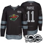 Maillot Hockey Minnesota Wild Zach Parise 1917-2017 100th Anniversaire Noir