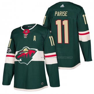 Maillot Hockey Minnesota Wild Zach Parise Authentique Domicile 2018 Vert