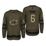 Maillot Hockey Montreal Canadiens Shea Weber 2018 Salute To Service Vert Militar