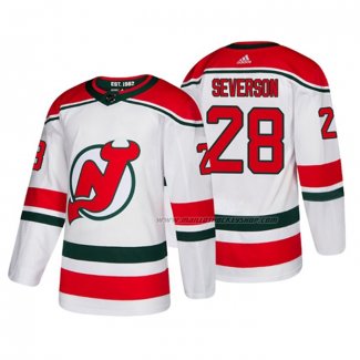 Maillot Hockey New Jersey Devils Damon Severson Alterner Authentique Blanc