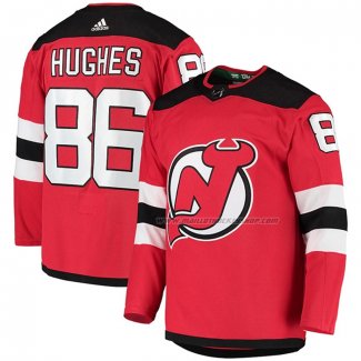 Maillot Hockey New Jersey Devils Jack Hughes Authentique Domicile Rouge