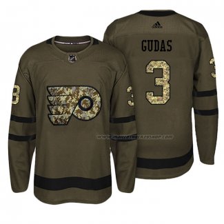 Maillot Hockey Philadelphia Flyers Radko Gudas Salute To Service Vert Militar