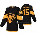 Maillot Hockey Pittsburgh Penguins Riley Sheahan Authentique 2019 Stadium Series Noir