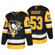 Maillot Hockey Pittsburgh Penguins Teddy Blueger Domicile Authentique Joueur Noir