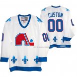Maillot Hockey Quebec Nordiques Heritage Vintage Replica Personnalise Blanc