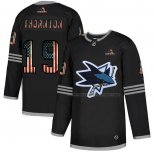 Maillot Hockey San Jose Sharks Joe Thornton 2020 USA Flag Noir