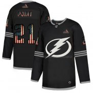 Maillot Hockey Tampa Bay Lightning Brayden Point 2020 USA Flag Noir