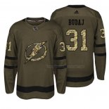 Maillot Hockey Tampa Bay Lightning Peter Budaj Salute To Service Vert Militar